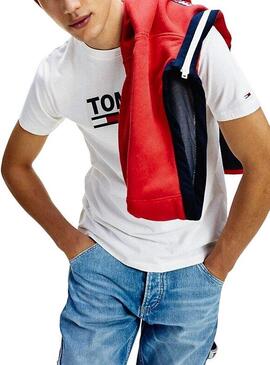 T-Shirt Tommy Jeans Corp Branco Homem