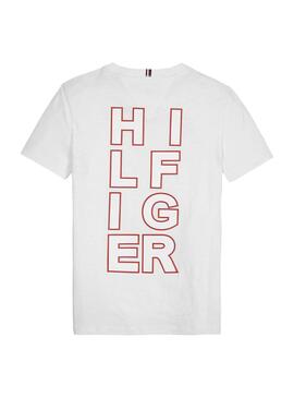 T-Shirt Tommy Hilfiger Maxilogo Branco Menino