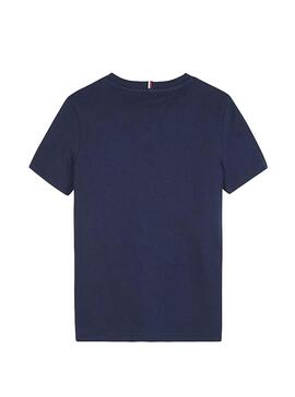 T-Shirt Tommy Hilfiger Round Flag Azul Menino