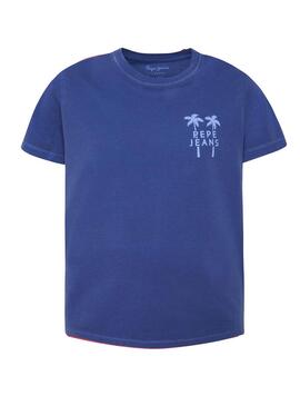 T-Shirt Pepe Jeans Alen Azul Menino