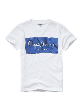 T-Shirt Pepe Jeans Raury Branco Menino