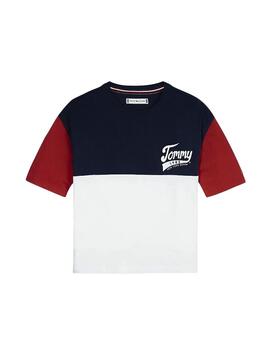 T-Shirt Tommy Hilfiger 1985 Colorblock Menina