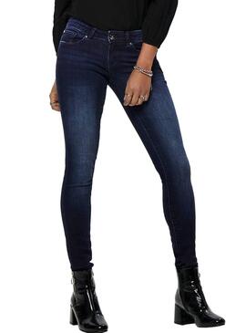 Jeans Only Coral Escuro Mulher