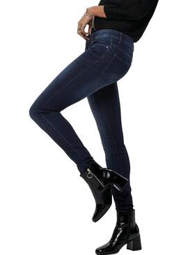 Jeans Only Coral Escuro Mulher