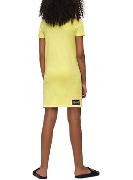 Vestido amarelo Institutional Calvin Klein Menina