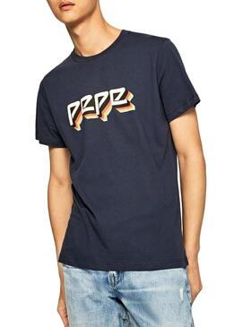 T-Shirt Pepe Jeans Theo Marine Homem