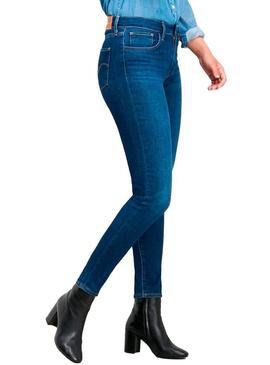Jeans Levis 721 High Rise Azul Mulher