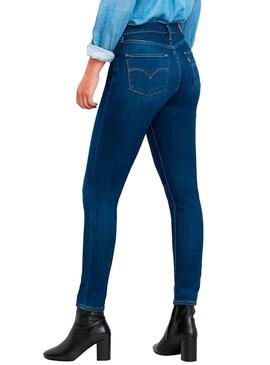 Jeans Levis 721 High Rise Azul Mulher