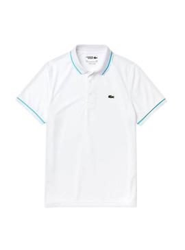 Polo de tênis Lacoste Branco Homem