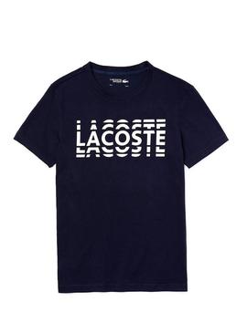 T-Shirt Lacoste Multiple Logo Azul Marinho Homem