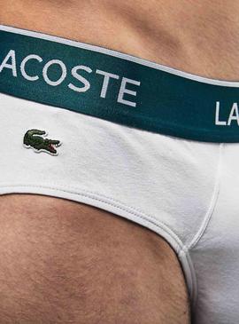 Pack Cuecas Lacoste Slip Basic Homem