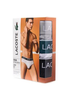 Pack Cuecas Lacoste Slip Basic Homem