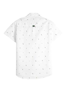 Camisa Mayoral Microimpressão branca para Menino