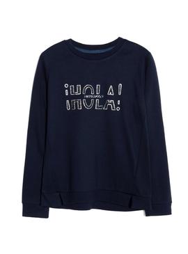 Sweat Mayoral Roma Point Azul Marinho para Menina