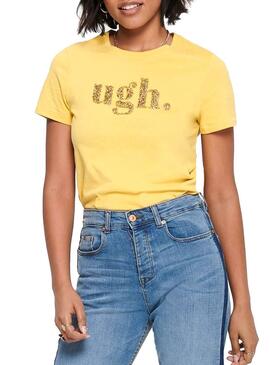 T-Shirt Only Gita Amarelo para Mulher