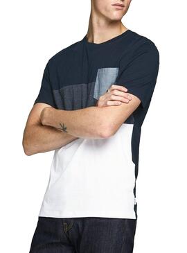 T-Shirt Jack and Jones Coeagle marinho Homem