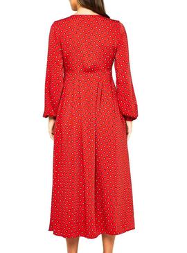 Vestido Only Vicky Mid Vermelho Mulher