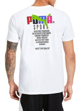 T-Shirt Puma Graphic Tailored Branco Para Homem