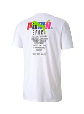 T-Shirt Puma Graphic Tailored Branco Para Homem