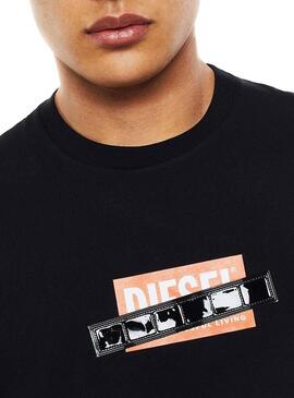 T-Shirt Diesel Diego Preto Homem