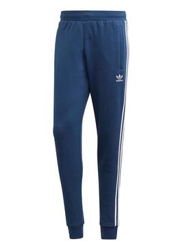 Calças Adidas 3 Stripes Azul Homem