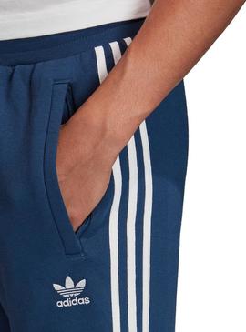 Calças Adidas 3 Stripes Azul Homem