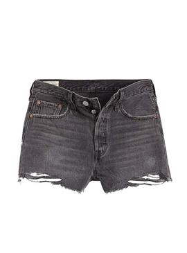 Short Levis 501 Original Cinza Mulher