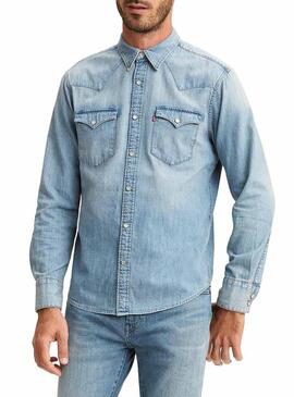 Camisa Levis Barstow Western Jeans leve Homem