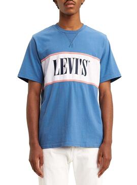T-Shirt Levis Colorblock Serif Riverside Azul