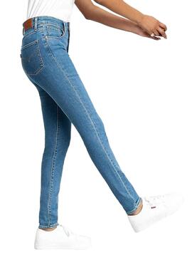 Jeans Levis 721 High Rise Azul Mulher