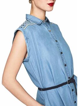 Jeans Pepe Vestido Dora Azul Mulher