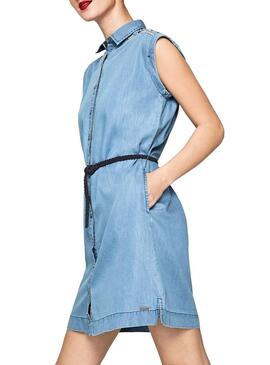 Jeans Pepe Vestido Dora Azul Mulher