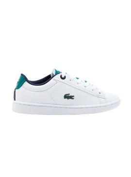 Sapatilhas Lacoste Carnaby Evo Branco Verde Menino