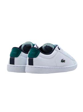 Sapatilhas Lacoste Carnaby Evo Branco Verde Menino