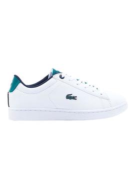 Sapatilhas Lacoste Carnaby Evo Júnior Branco Menin