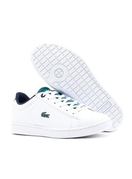 Sapatilhas Lacoste Carnaby Evo Júnior Branco Menin