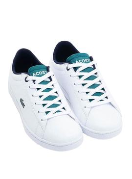 Sapatilhas Lacoste Carnaby Evo Júnior Branco Menin