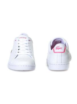 Sapatilhas Lacoste Carnaby Evo Branco Rosa Menina