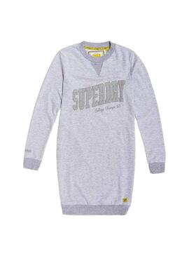 Dress Superdry Tonal Grey Womens 