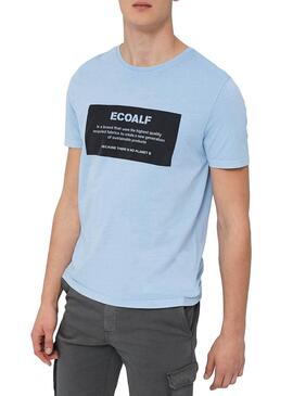 T-Shirt Ecoalf Natal Azul para Homem