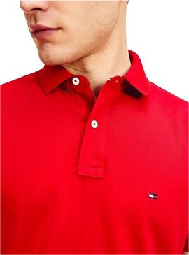 Polo Tommy Hilfiger Basico Rojo Para Hombre