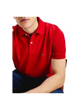 Polo Tommy Hilfiger Basico Rojo Para Hombre