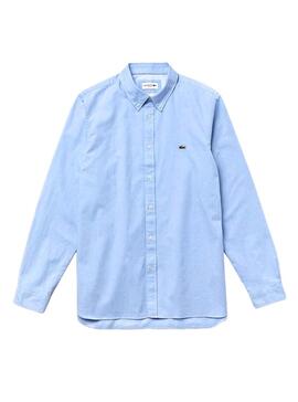 Camisa Lacoste Oxford Slim Azul para Homem