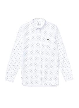 Camisa Lacoste Mini Estampado Branco Homem