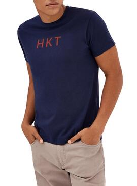 T-Shirt Hackett Basic Azul para Homem