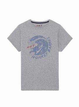 T-Shirt Barril de macaco Hackett Cinza para Homem