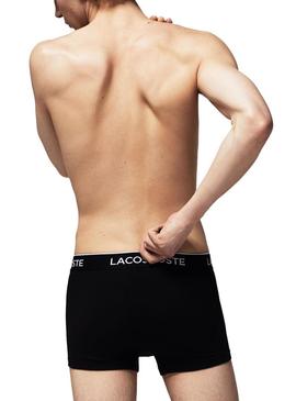 Pack 3 Boxers Lacoste Casual Preto para Homem