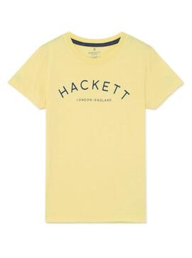 T-Shirt Hackett Logo Amarelo para menino