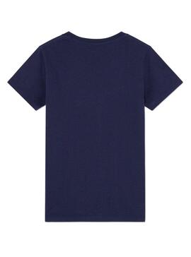 T-Shirt Hackett Letras multicoloridas Azul Marinho Menino