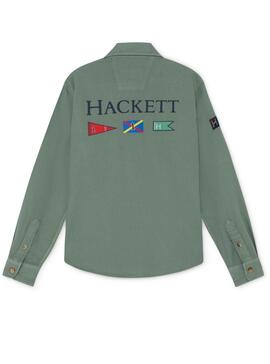 Camisa Hackett Verde militar para menino